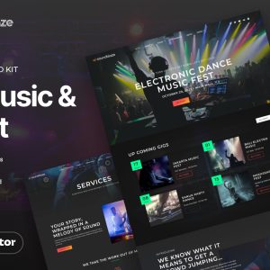 Soundblaze - DJ Music & Event Elementor Pro Template Kit Elementor Kit